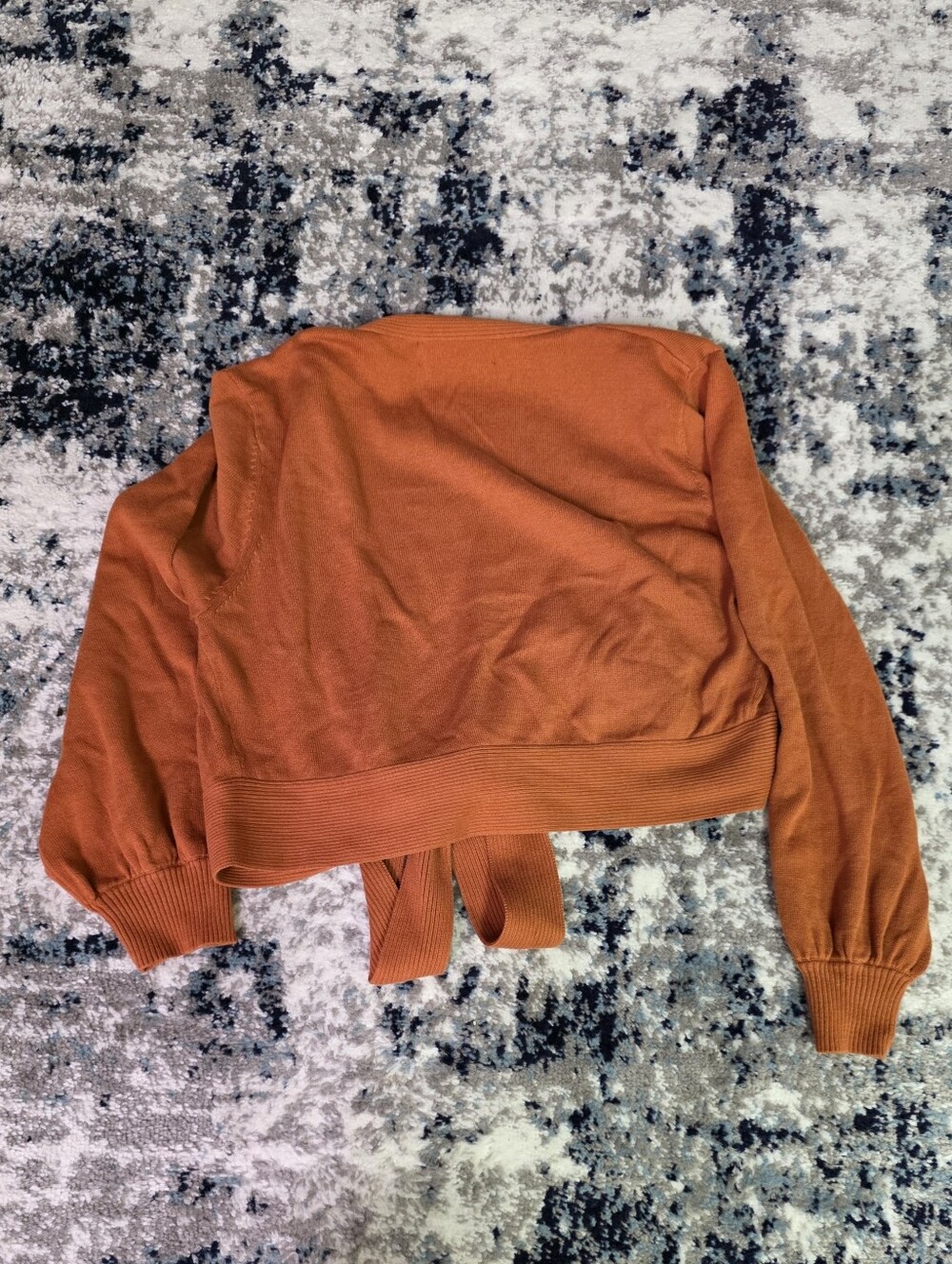 Princess Highway Burnt Orange Wrap Crop Cardigan - Picture 2 of 6